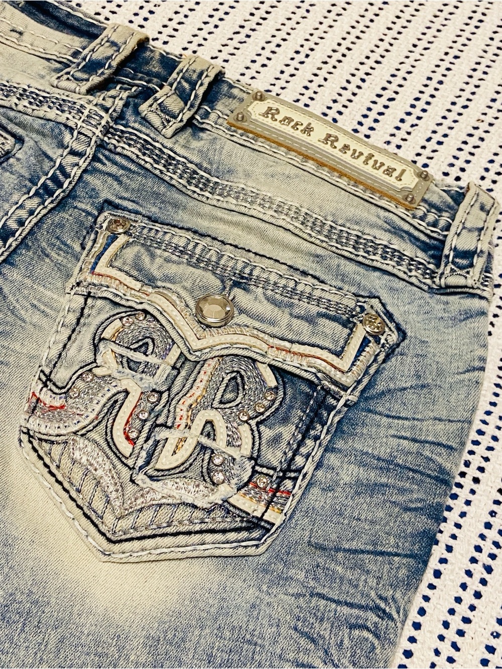 Rock Revival Nadine Ankle Skinny Stretch Jean Distress Western Size 27x28” - Picture 4 of 13
